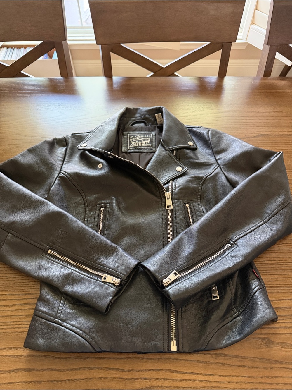 Levi's Black Leather Moto Jacket